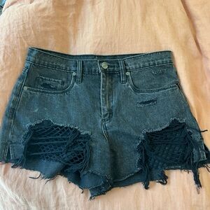 Blank NYC Black Distressed Jean Shorts size 27